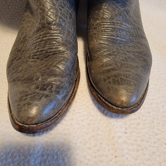 Justin Boots Charcoal Cowboy Boots - Picture 4 of 7